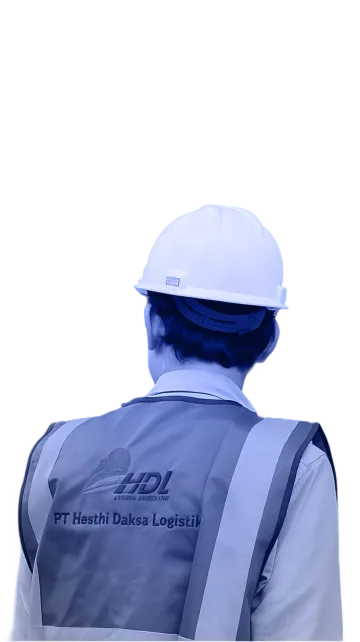 Logistics professional wearing safety gear